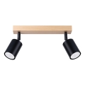 Spotlight VERDO 2xGU10/10W/230V svart/bok