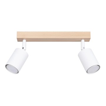 Spotlight VERDO 2xGU10/10W/230V vit/bok