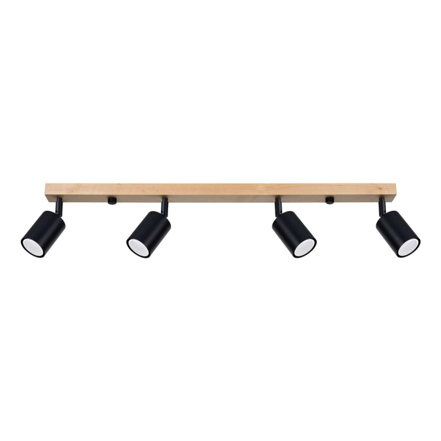 Spotlight VERDO 4xGU10/10W/230V svart/bok