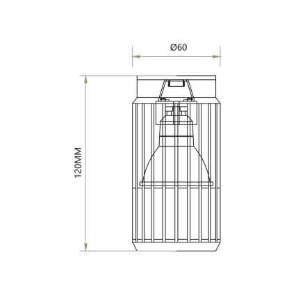 Spotlight VERTICAL 1xGU10/8W/230V svart