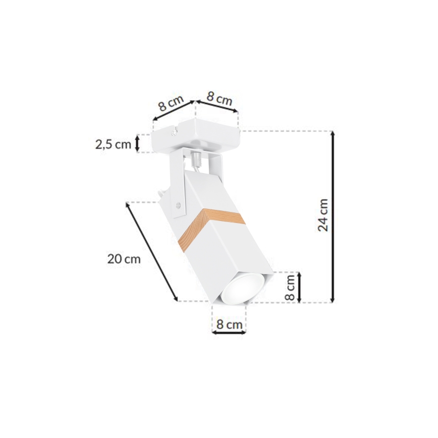 Spotlight VIDAR 1xGU10/25W/230V vit