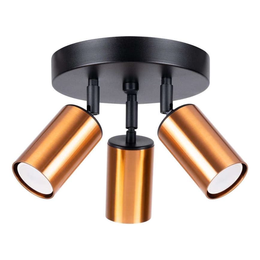Spotlight WINX 3xGU10/10W/230V svart/koppar