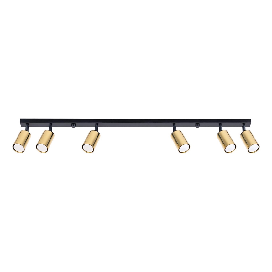 Spotlight WINX 6xGU10/10W/230V svart/guld