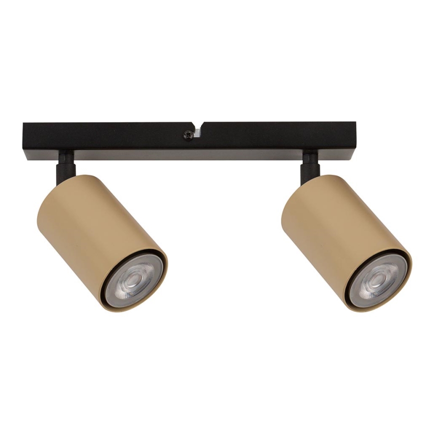 Spotlight  ZOOM 2xGU10/25W/230V svart /gyllene