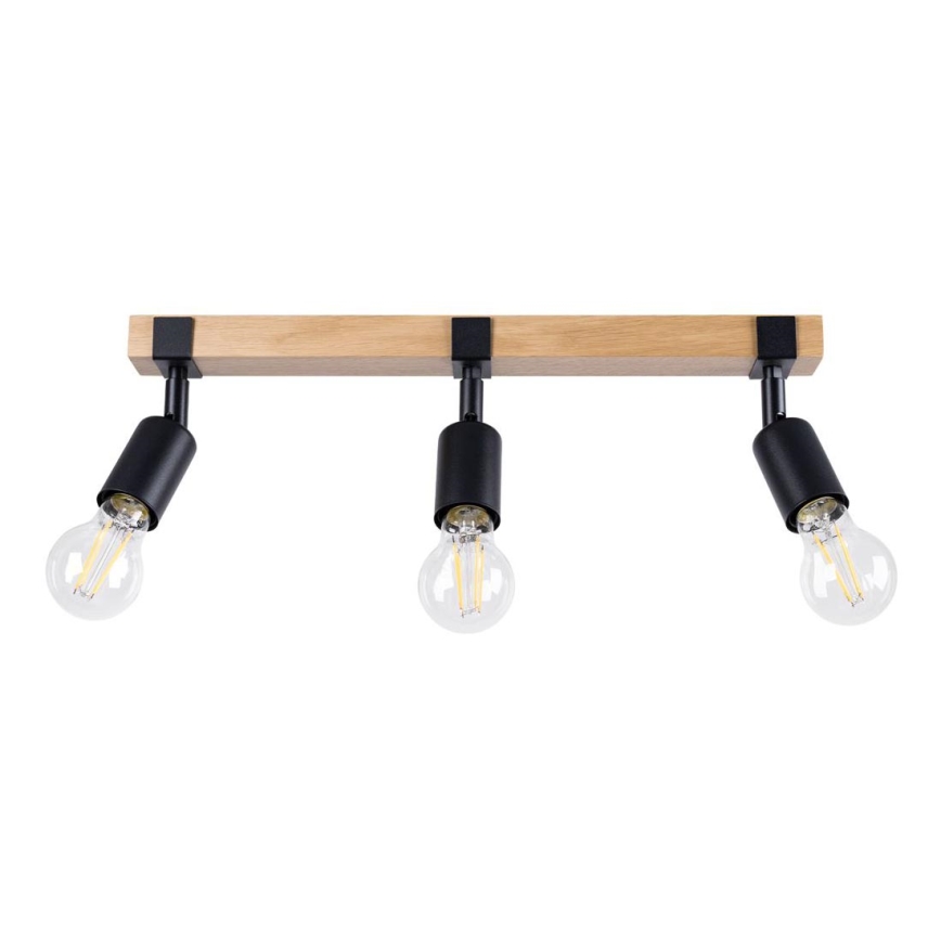 Spotlight ZUCA 3xE27/15W/230V svart/ek