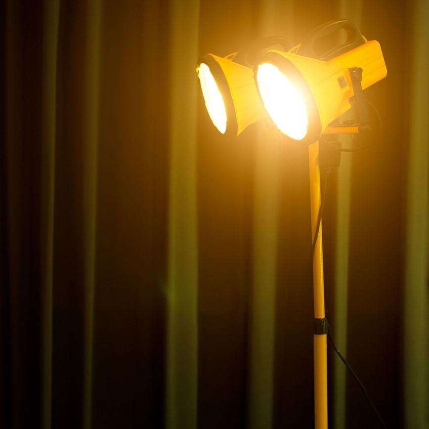 Spotlightstativ 180 cm gul