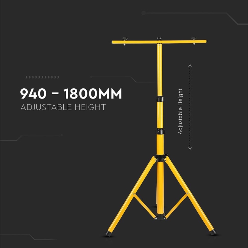 Spotlightstativ 180 cm gul