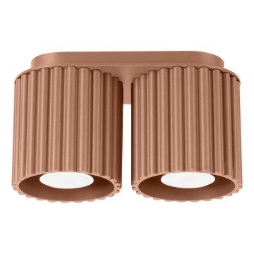 Spottlampa AURA 2xGU10/10W/230V brun