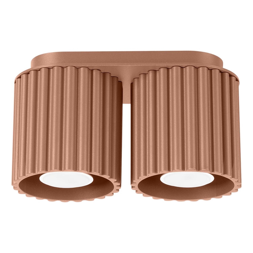 Spottlampa AURA 2xGU10/10W/230V brun