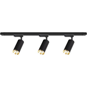 Spottlampa för skensystem MICA 3xGU10/10W/230V svart/guld