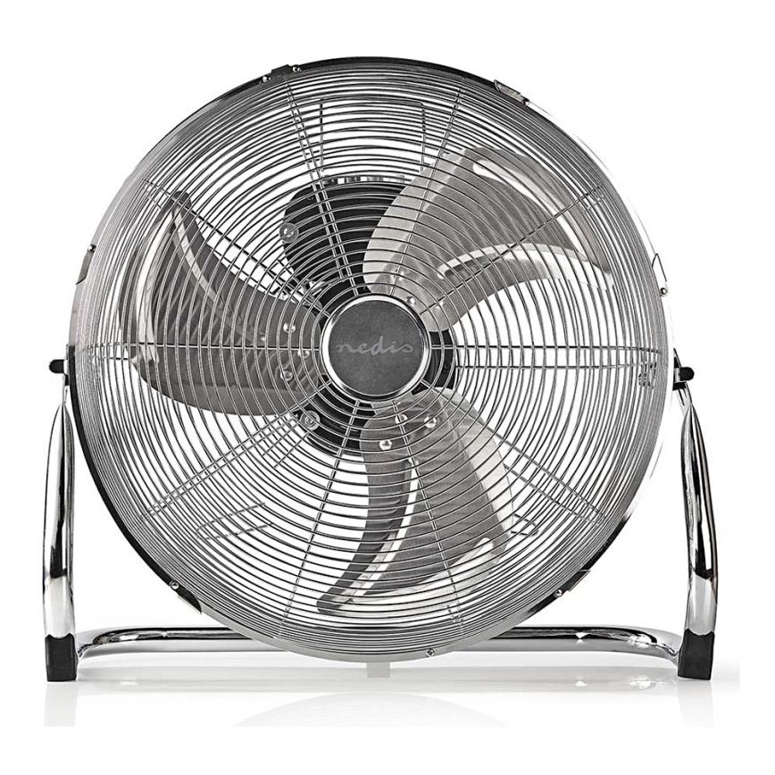 Stående fläkt 80W/230V skinande krom