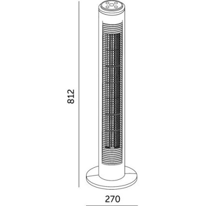 Stående fläkt HOORN 45W/230V 81 cm svart