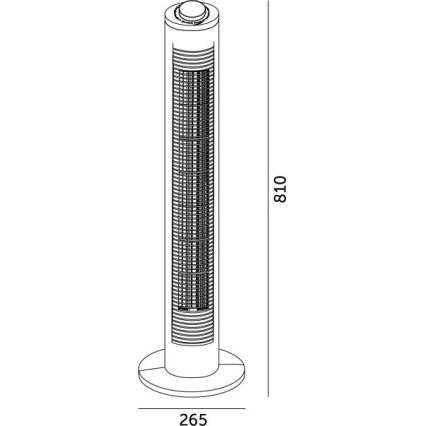 Stående fläkt VENLO 45W/230V 81 cm svart