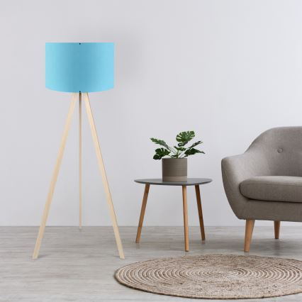 Stående lampa AYD 1xE27/40W/230V blå/beige