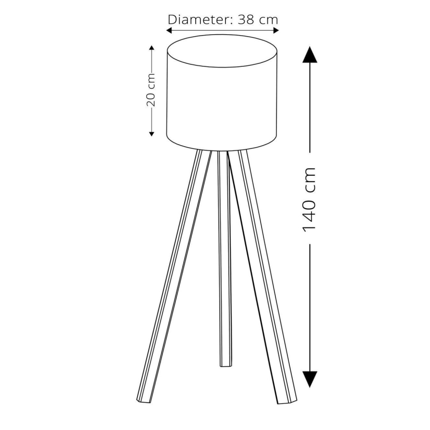 Stående lampa AYD 1xE27/40W/230V blå/beige