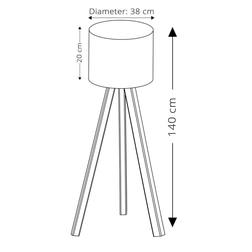 Stående lampa AYD 1xE27/40W/230V blå/brun
