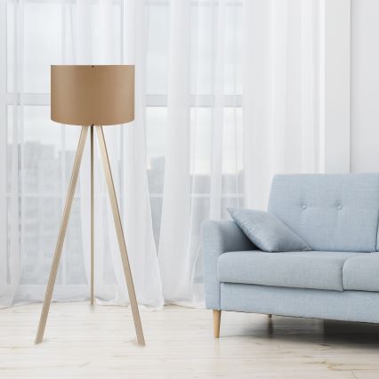 Stående lampa AYD 1xE27/40W/230V brun/beige