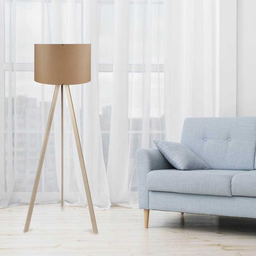 Stående lampa AYD 1xE27/40W/230V brun/beige