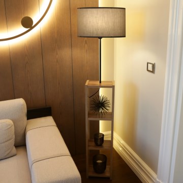 Stående lampa AYD 1xE27/40W/230V brun/grå