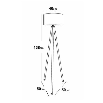 Stående lampa AYD 1xE27/40W/230V brun