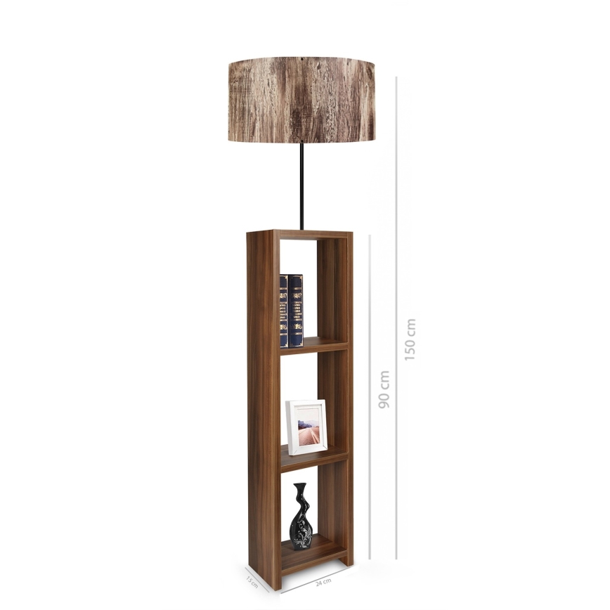 Stående lampa AYD 1xE27/40W/230V brun