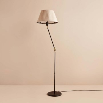 Stående lampa AYD 1xE27/40W/230V svart/beige