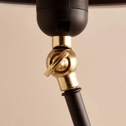 Stående lampa AYD 1xE27/40W/230V svart/beige