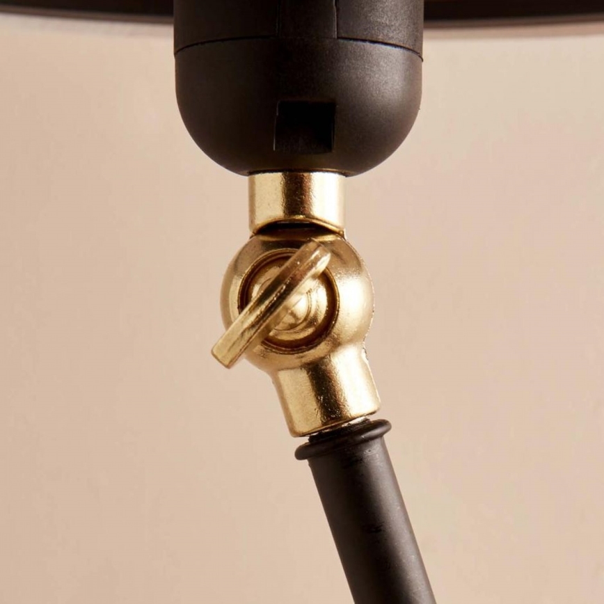 Stående lampa AYD 1xE27/40W/230V svart/beige