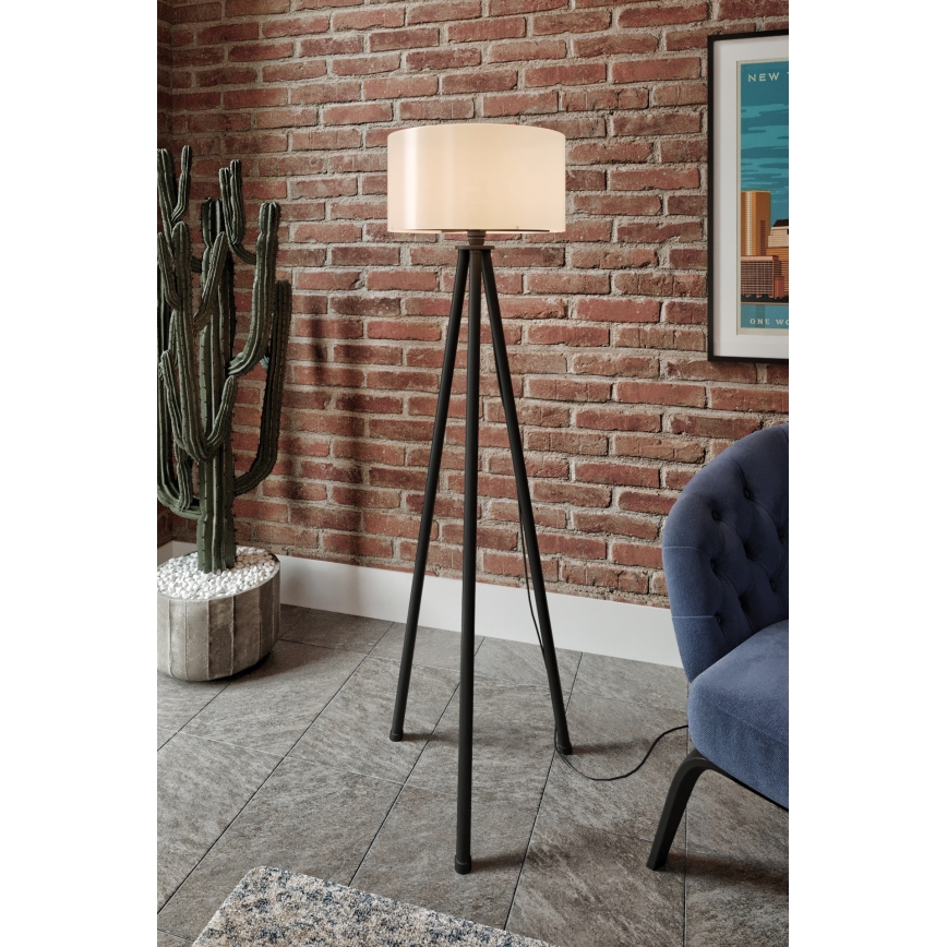 Stående lampa AYD 1xE27/40W/230V svart/vit