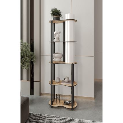 Stående lampa med hylder NOTO 1xE27/40W/230V beige/svart