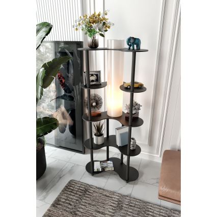 Stående lampa med hylder NOTO 1xE27/40W/230V svart