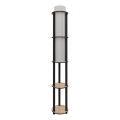 Stående lampa med hyllor NOTO 1xE27/40W/230V beige/svart