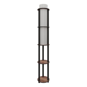 Stående lampa med hyllor NOTO 1xE27/40W/230V brun/svart