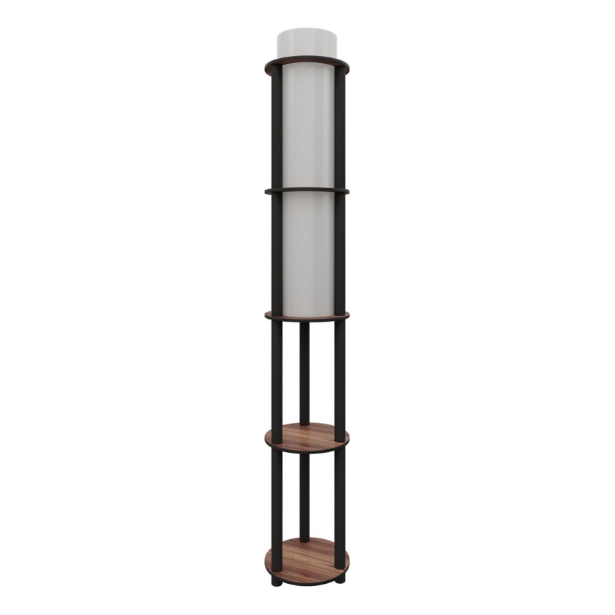 Stående lampa med hyllor NOTO 1xE27/40W/230V brun/svart