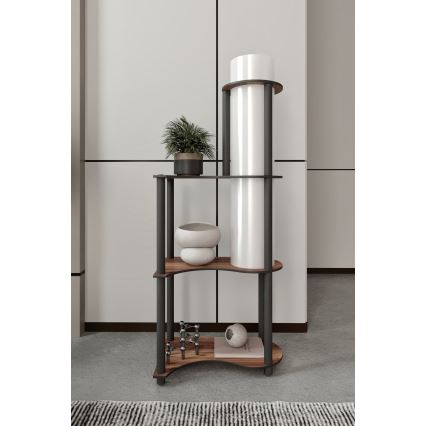 Stående lampa med hyllor NOTO 1xE27/40W/230V brun/svart