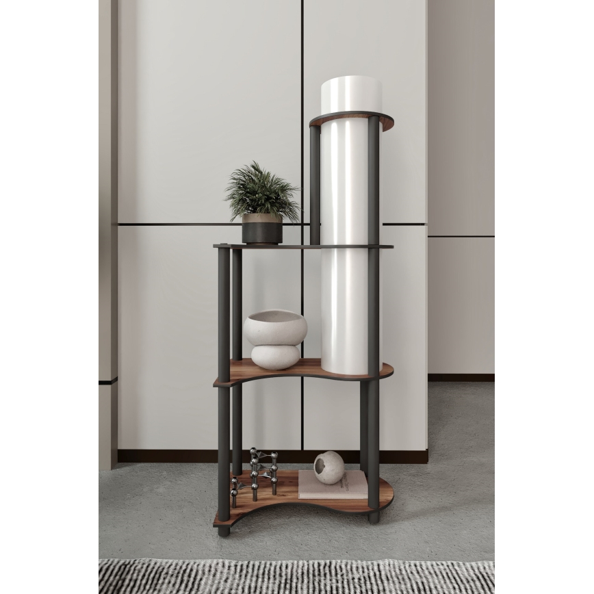 Stående lampa med hyllor NOTO 1xE27/40W/230V brun/svart