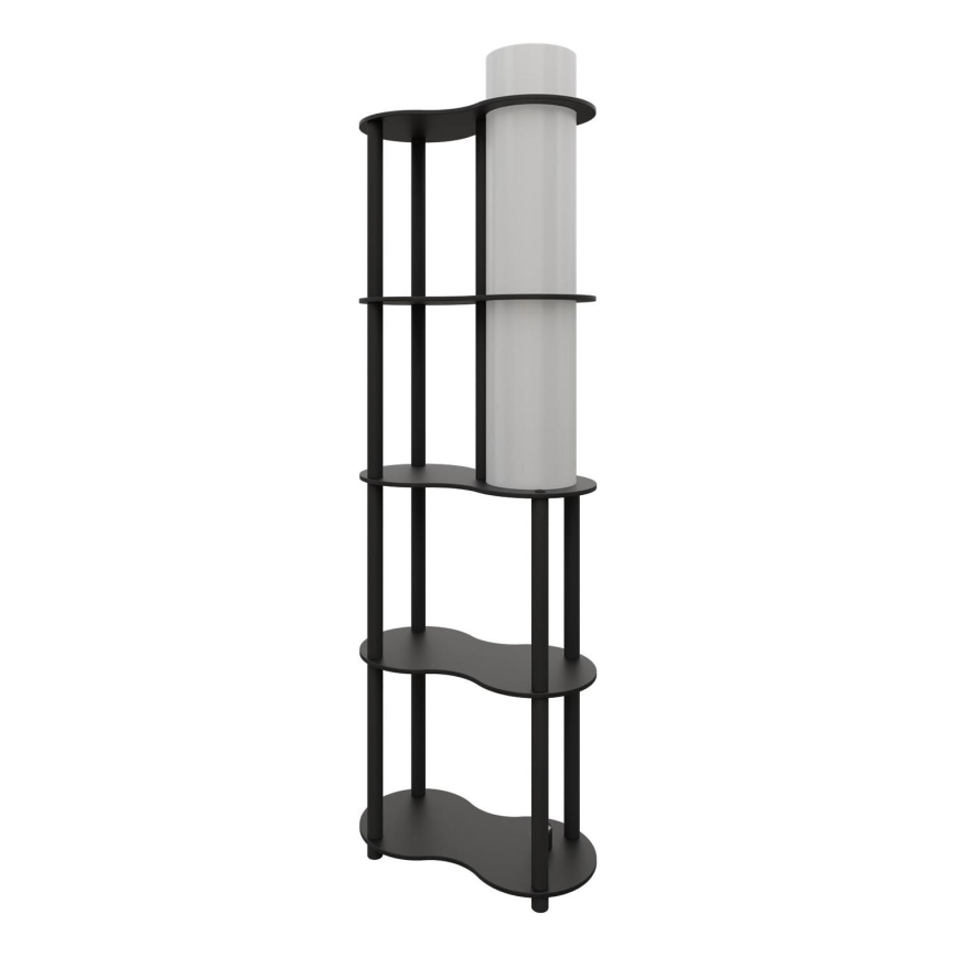 Stående lampa med hyllor NOTO 1xE27/40W/230V svart