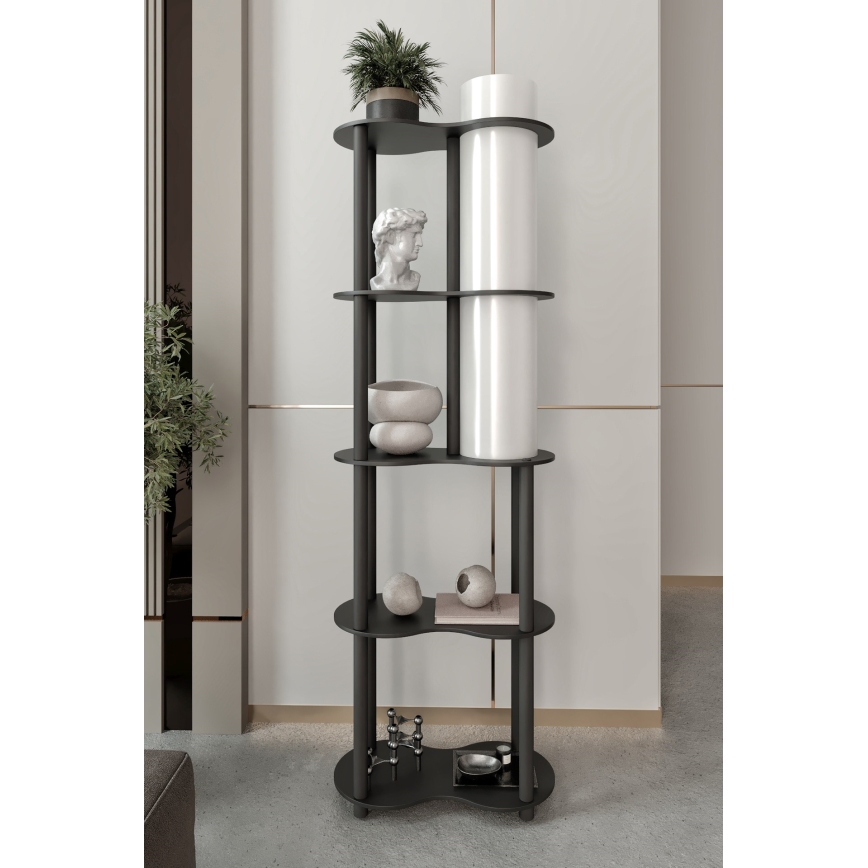 Stående lampa med hyllor NOTO 1xE27/40W/230V svart