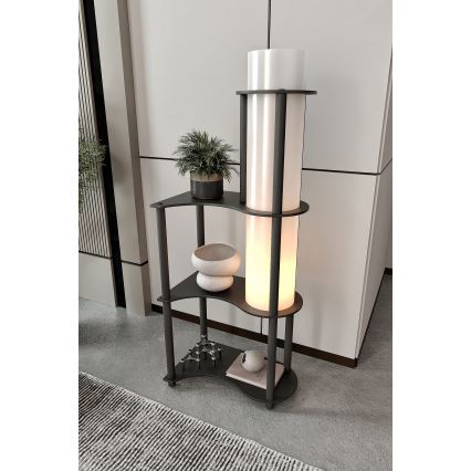 Stående lampa med hyllor NOTO 1xE27/40W/230V svart