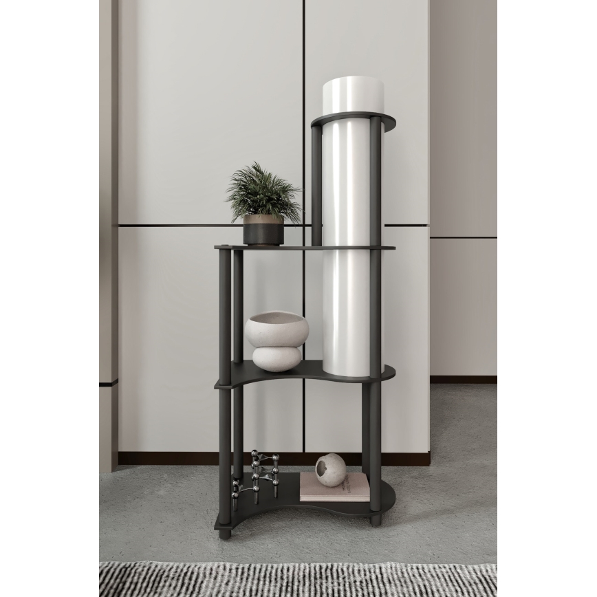 Stående lampa med hyllor NOTO 1xE27/40W/230V svart