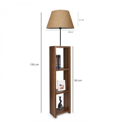 Stålampe AYD 1xE27/40W/230V brun