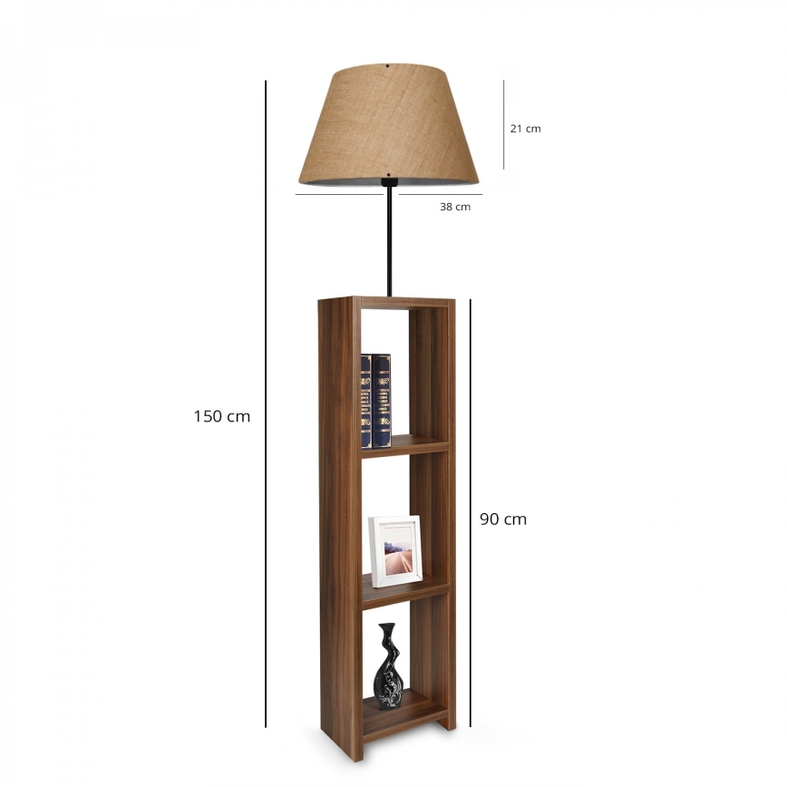 Stålampe AYD 1xE27/40W/230V brun