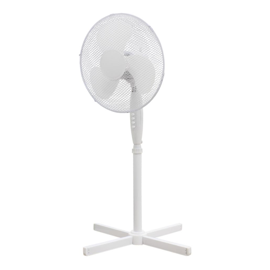 Standing fläkt 40 cm, 3 hastigheter, vit 50W