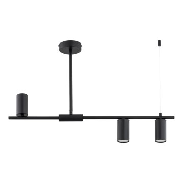 Stångmonterad taklampa URANOS 3xGU10/10W/230V svart
