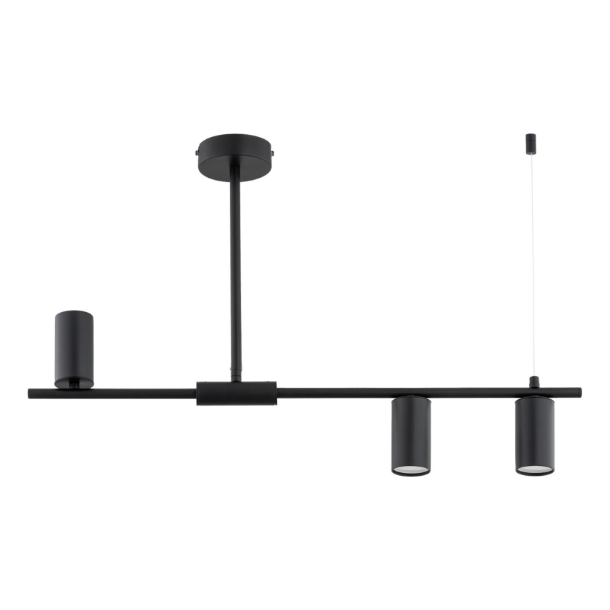 Stångmonterad taklampa URANOS 3xGU10/10W/230V svart