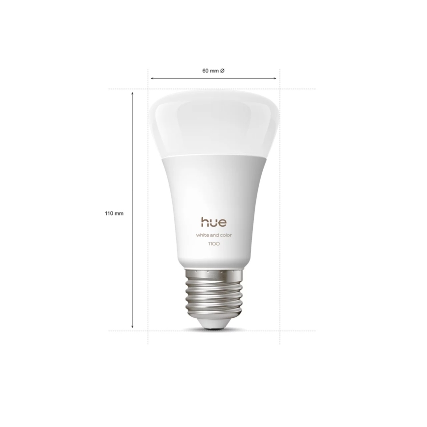 Startpaket Philips Hue WHITE AND COLOR AMBIANCE 2xE27/8,1W 1000-20000K  + anslutningsenhet