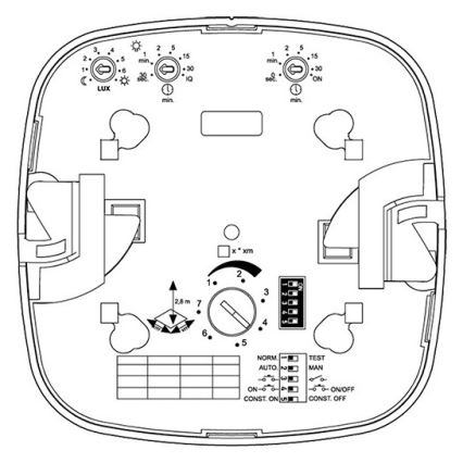 Steinel 002749 - Närvarodetektor IR Quattro 8m DALI-2 APC vit