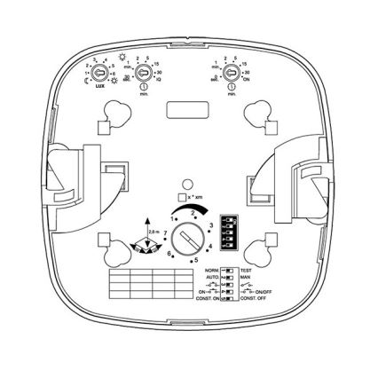 Steinel 002756 - IR Quattro HD närvarosensor 24m DALI-2 APC vit