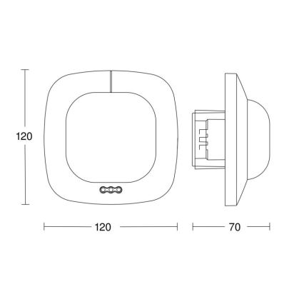 Steinel 002770 - IR-närvarodetektor Quattro HD 24m COM2 vit