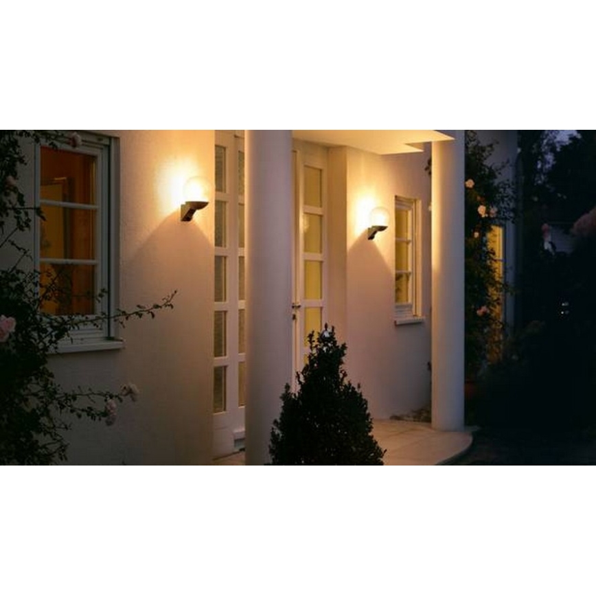 STEINEL 005535 - Utomhus Väggbelysning med sensor L585S 1xE27/60W svart IP44